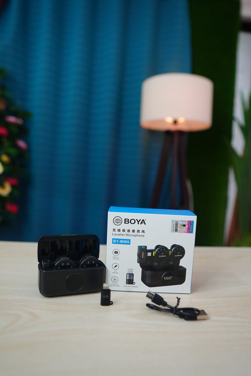 BOYA BY-MW6 Wireless Lavalier Microphone – Dual Transmitter (Original)