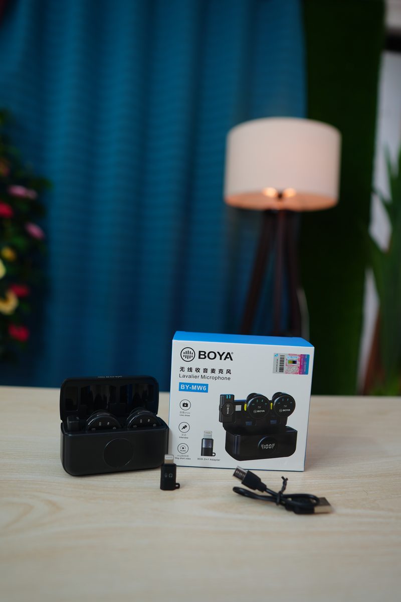 BOYA BY-MW6 Wireless Lavalier Microphone – Dual Transmitter (Original)