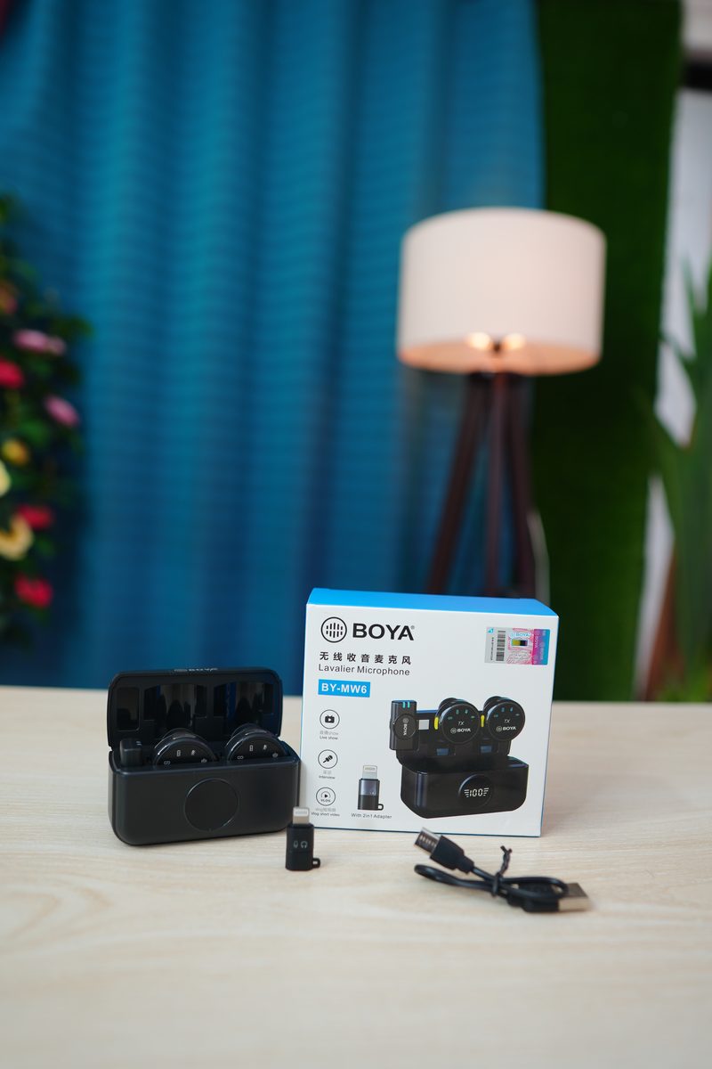 BOYA BY-MW6 Wireless Lavalier Microphone – Dual Transmitter (Original)