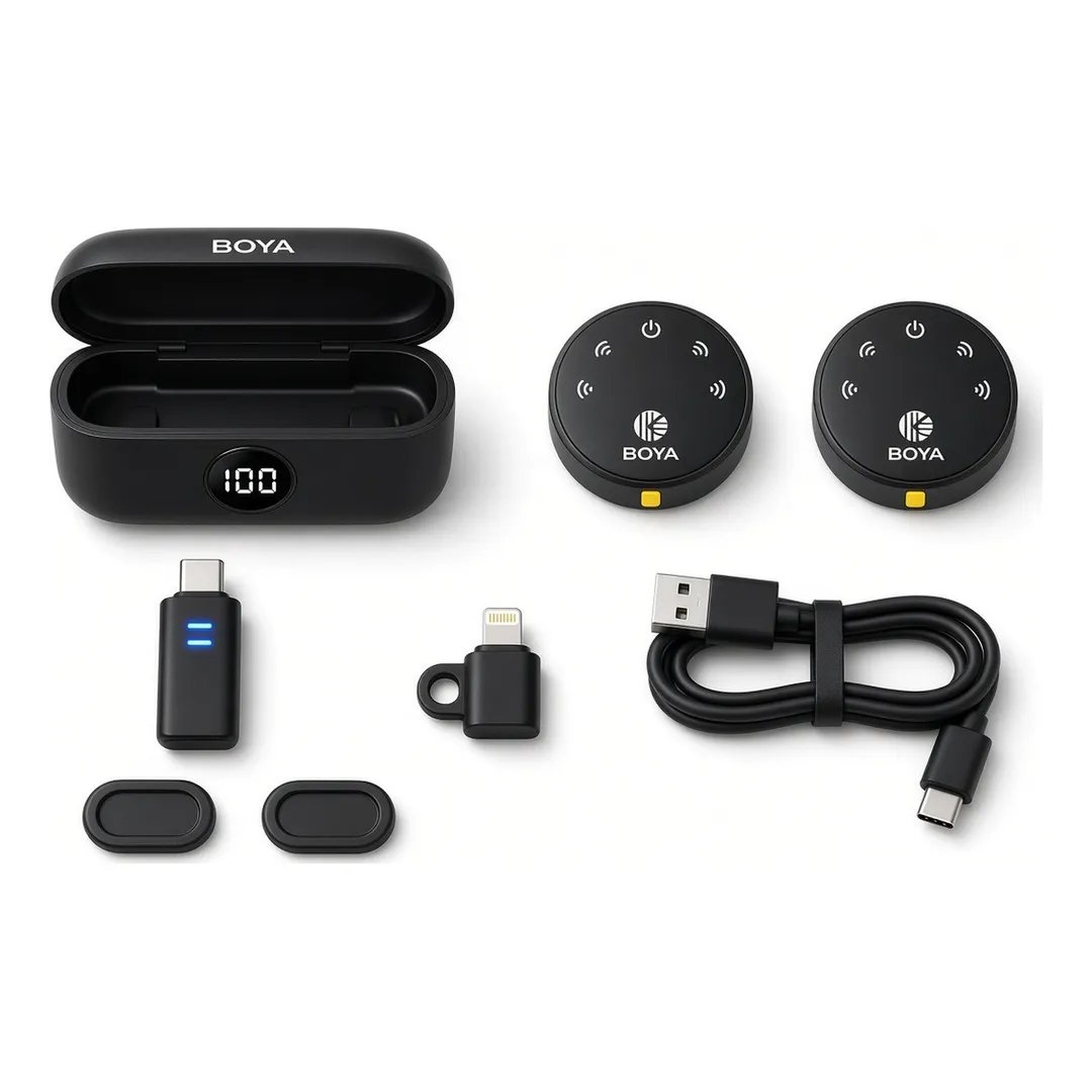 BOYA BY-MW6 Wireless Lavalier Microphone – Dual Transmitter (Original)