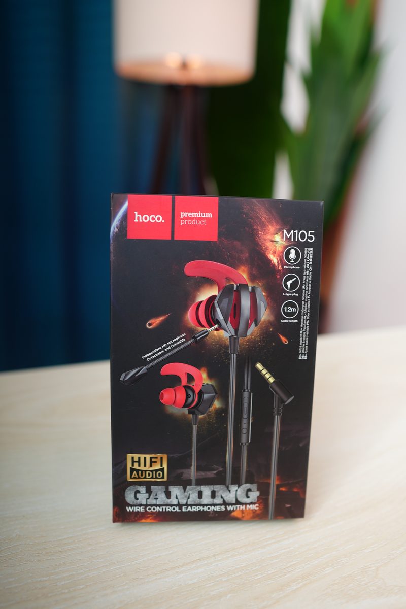 Hoco M105 Sharp Wired Gaming Earphones with Mic