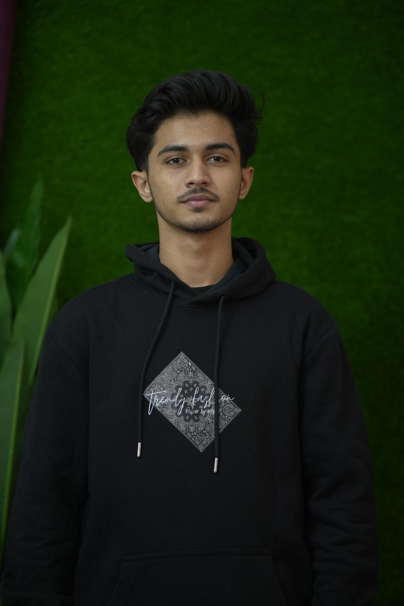 Black Paisley Hoodie & Dropsoulder Combo