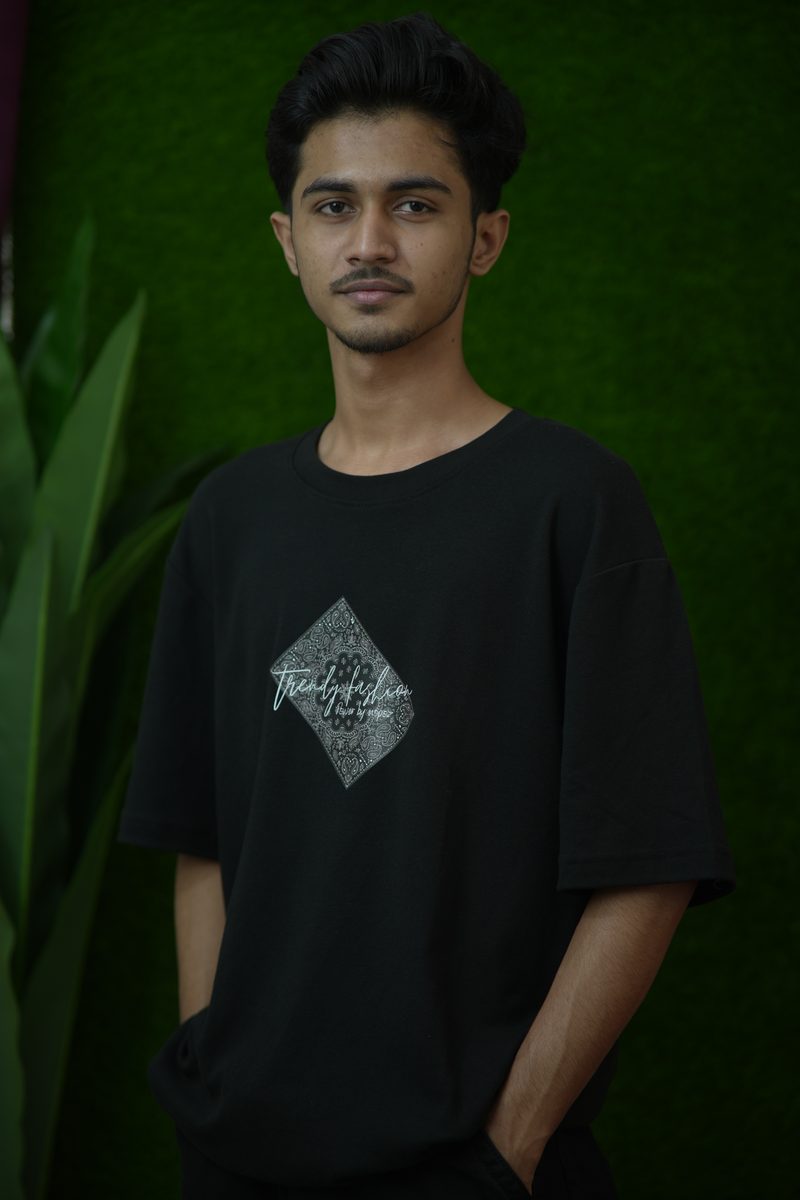 Black Paisley Hoodie & Dropsoulder Combo