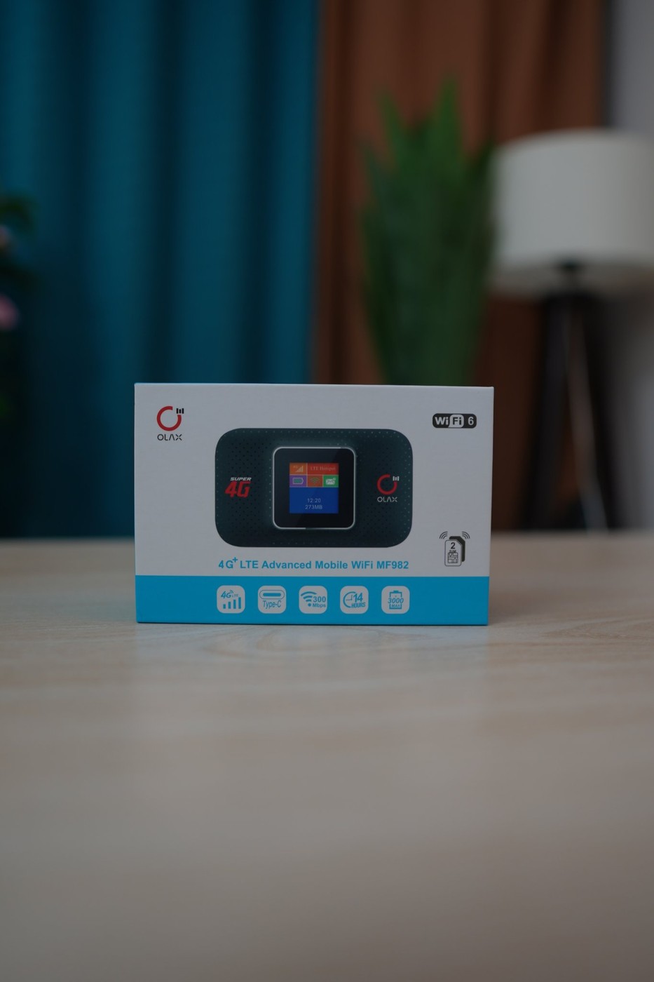 OLAX MF982 4G+ LTE Pocket WiFi Router (LCD Display, Dual SIM)