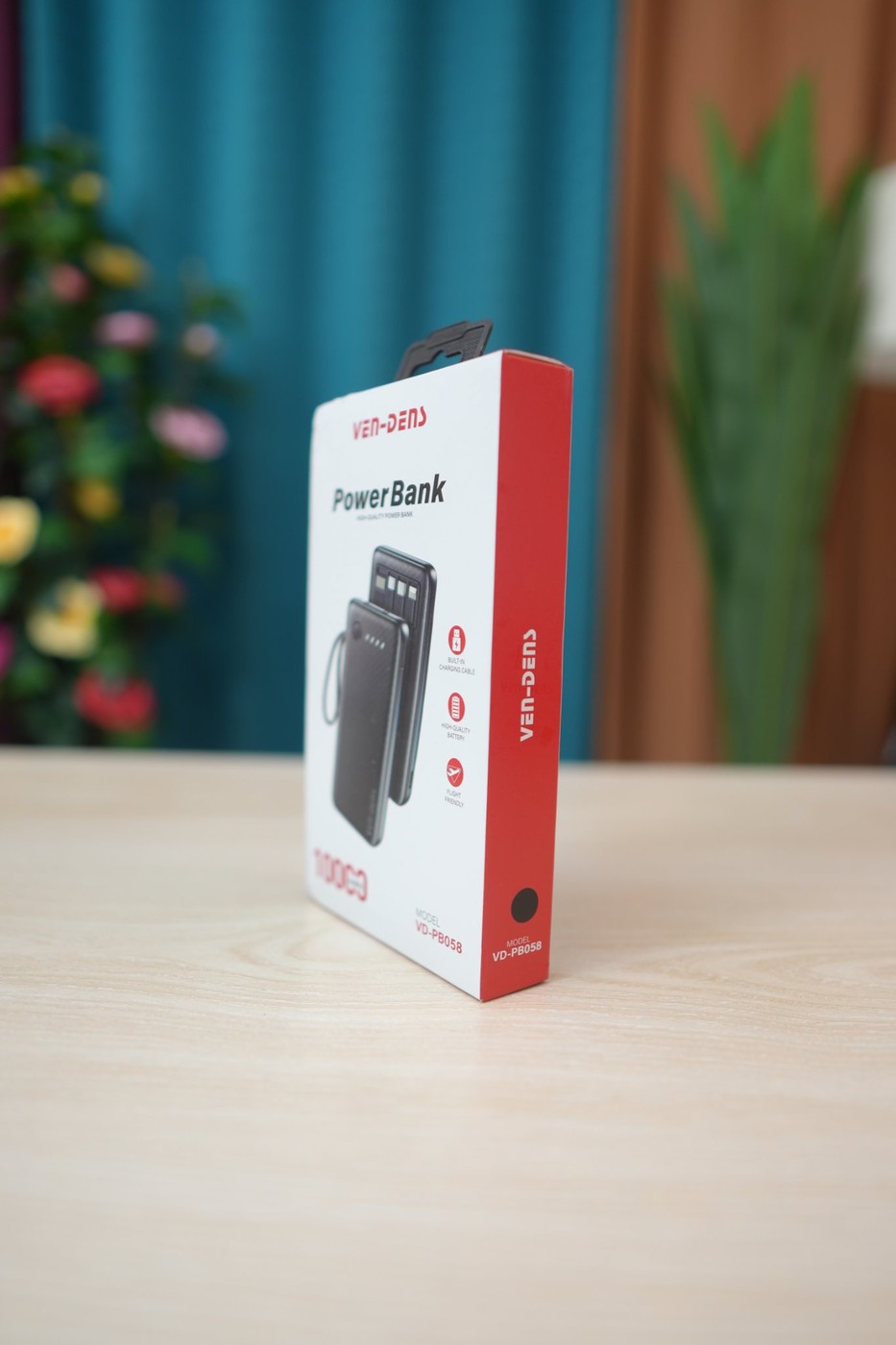 VEN-DENS Power Bank 10000mAh VD-PB058 (Built-in Cables)