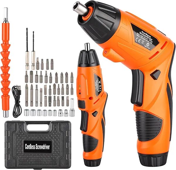 Cordless Electric Screwdriver Tool Kit