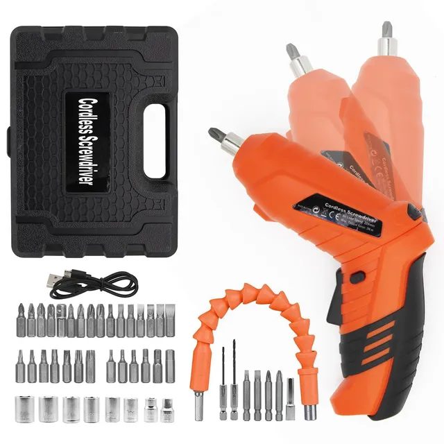 Cordless Electric Screwdriver Tool Kit